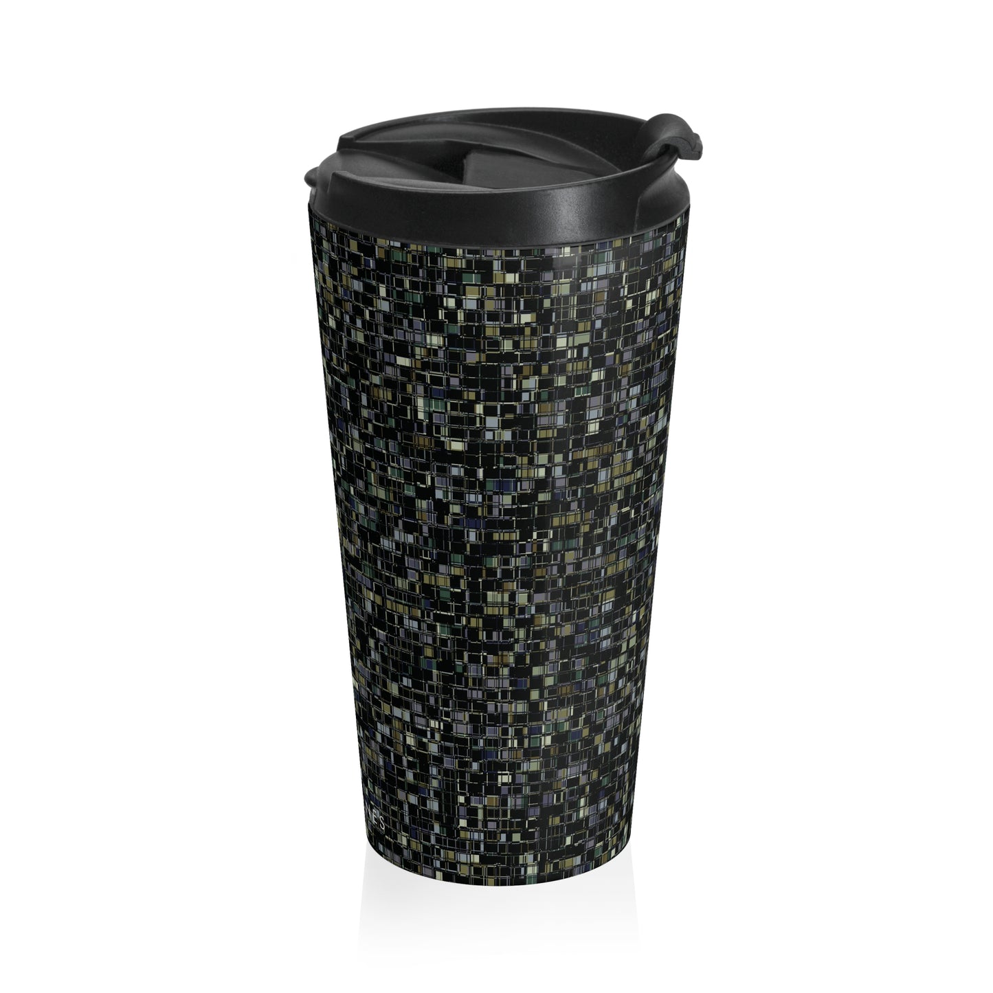 "X-WORD" Stainless Steel Travel Mug - BLACK ground