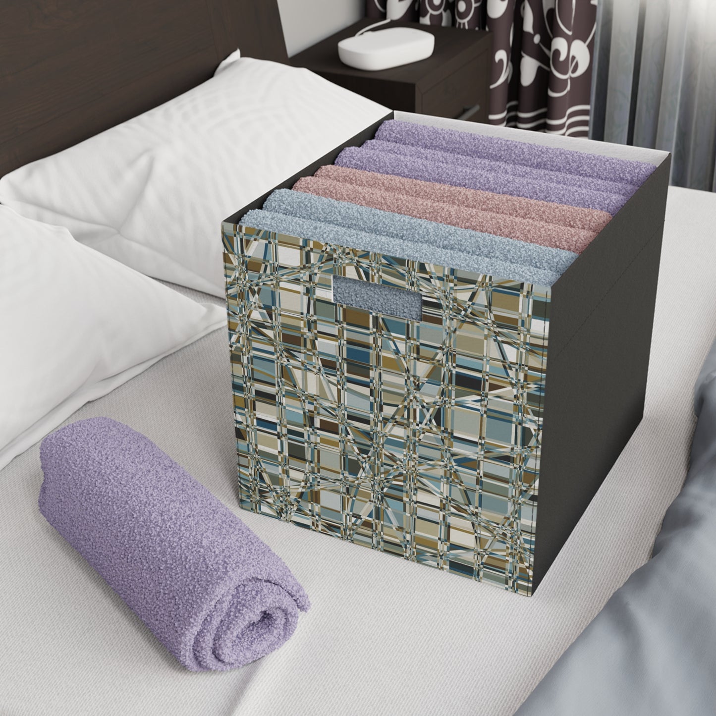 Felt Storage Box "GRIDWRAP" Mint Chocolate (1 box/no furniture)