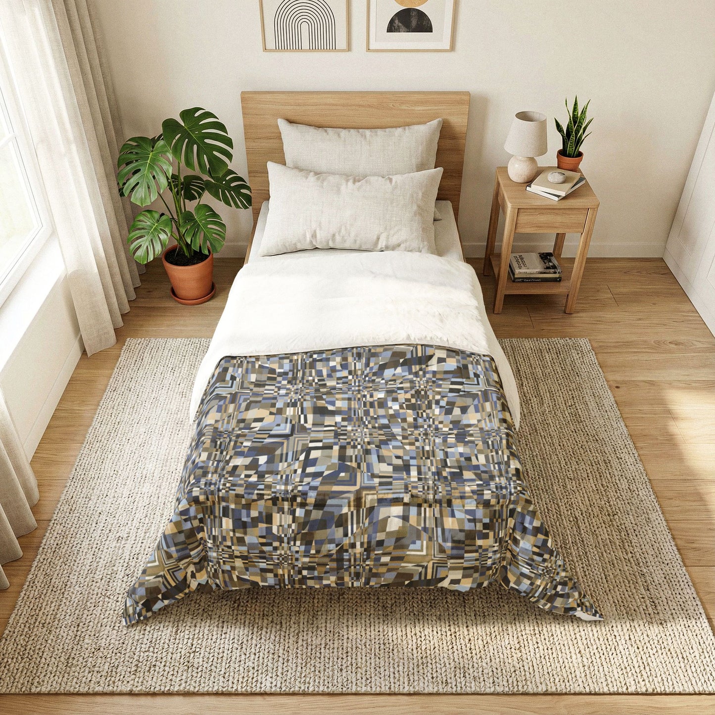 Cotton Comforter "QUAD" col. Neutral