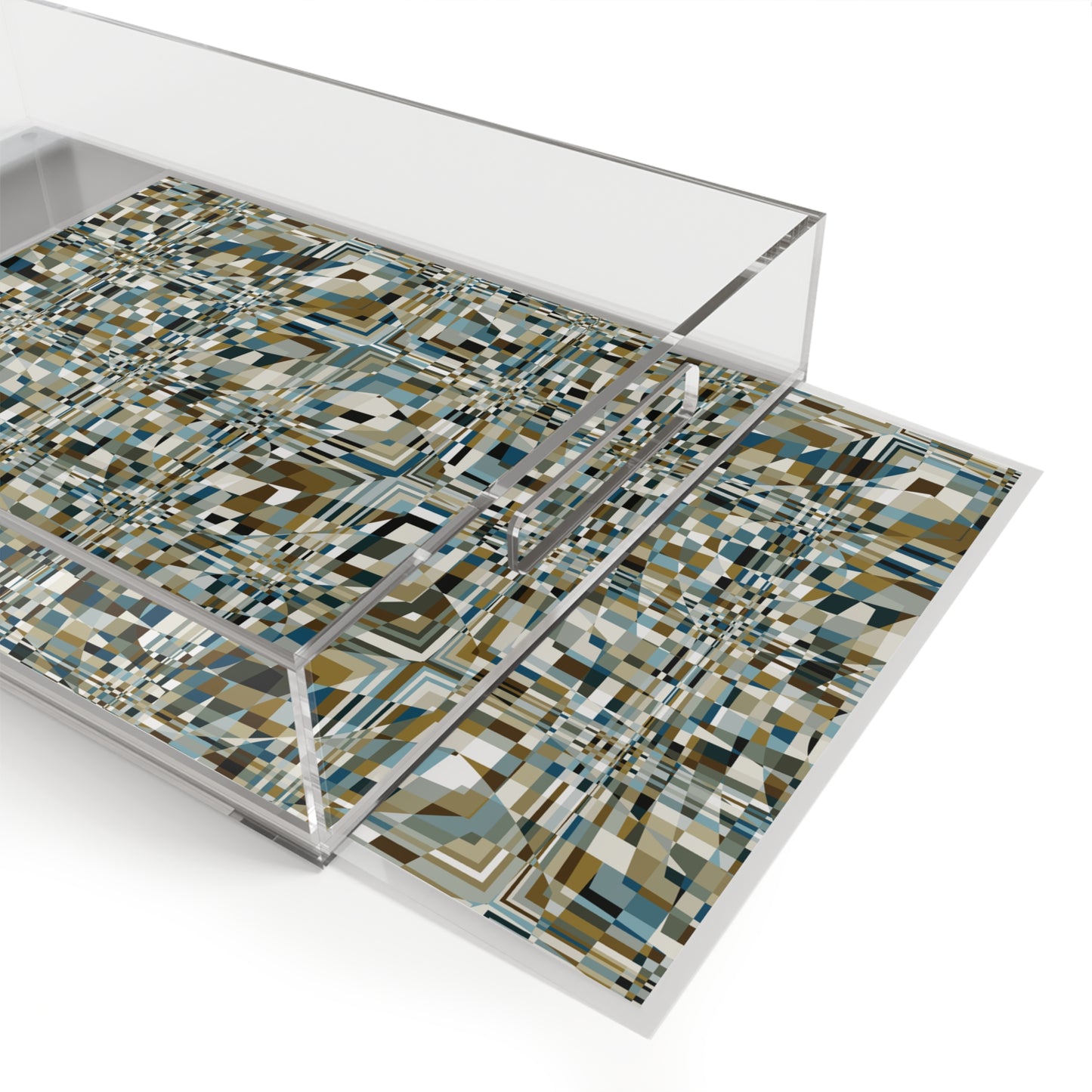 Acrylic Serving Tray "QUAD" color Mint Chocolate