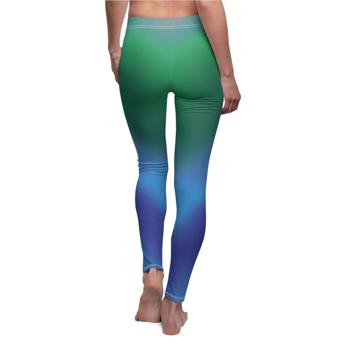 Women's Cut & Sew Casual Leggings "DIAGONAL GRADIENT"