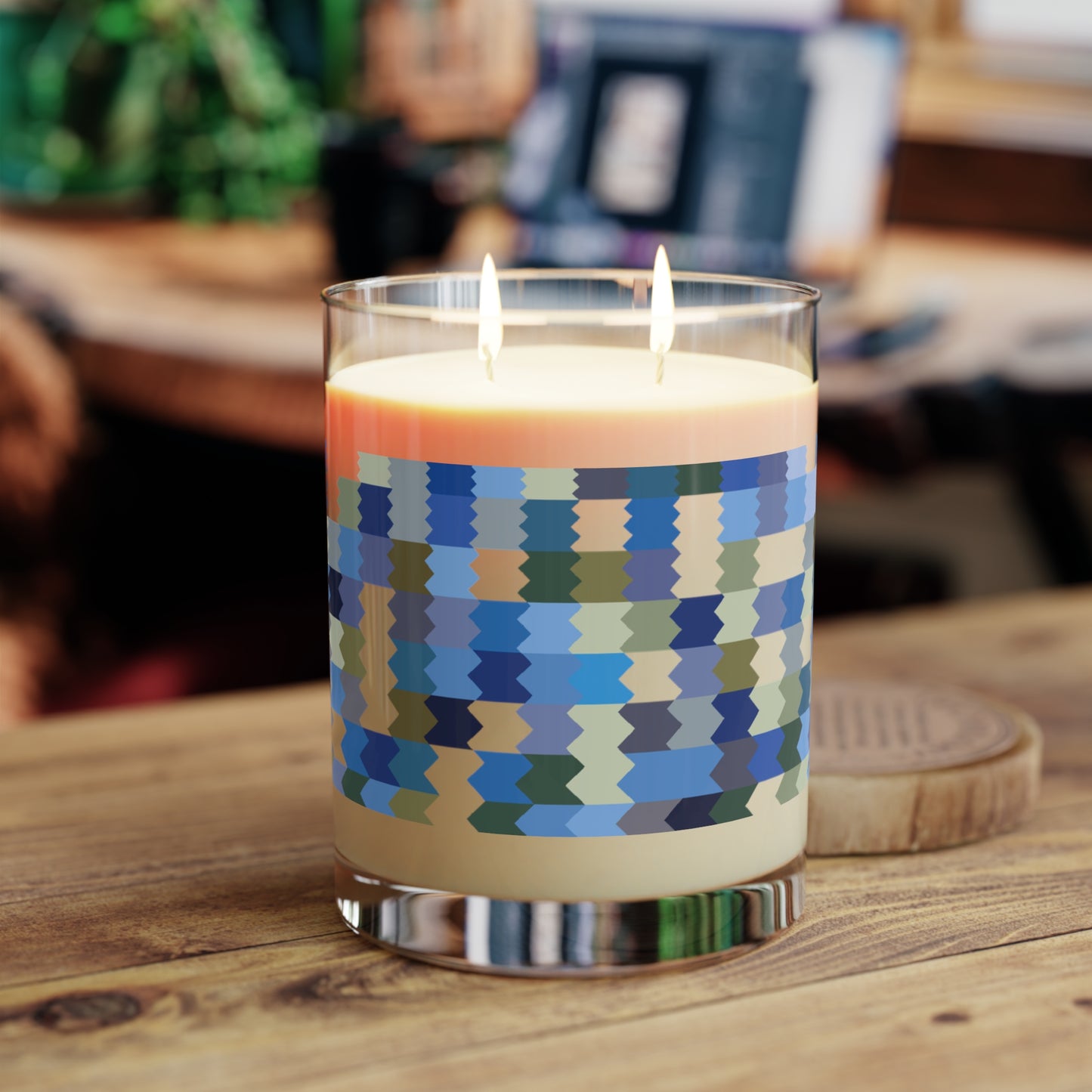"RICKRACK" col. Blue Jeans Scented Candle - choose from three scents, 11oz