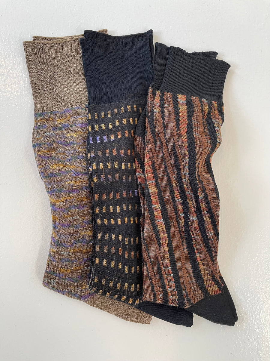 NUTMEG 3 Pair Vintage Sock Bundle Jhane Barnes online store