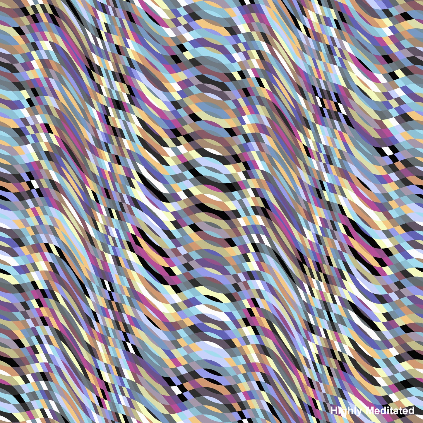 SINE EFFECT - JHANE BARNES custom design Digital artwork on Canvas *more colors avail