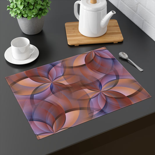 "FLORA" col Red Rock Placemat Jhane Barnes custom design