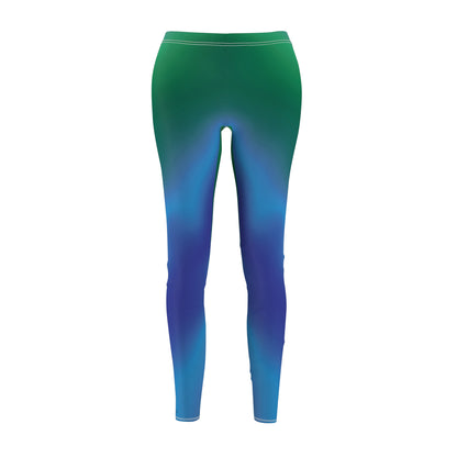 Women's Cut & Sew Casual Leggings "DIAGONAL GRADIENT"