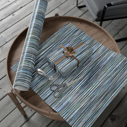 "BANDWIDTH STRIPE" Blue - Gift Wrap Paper