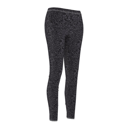 Women's Cut & Sew Casual Leggings "MADRAS MAYHEM" col. Shadowplay