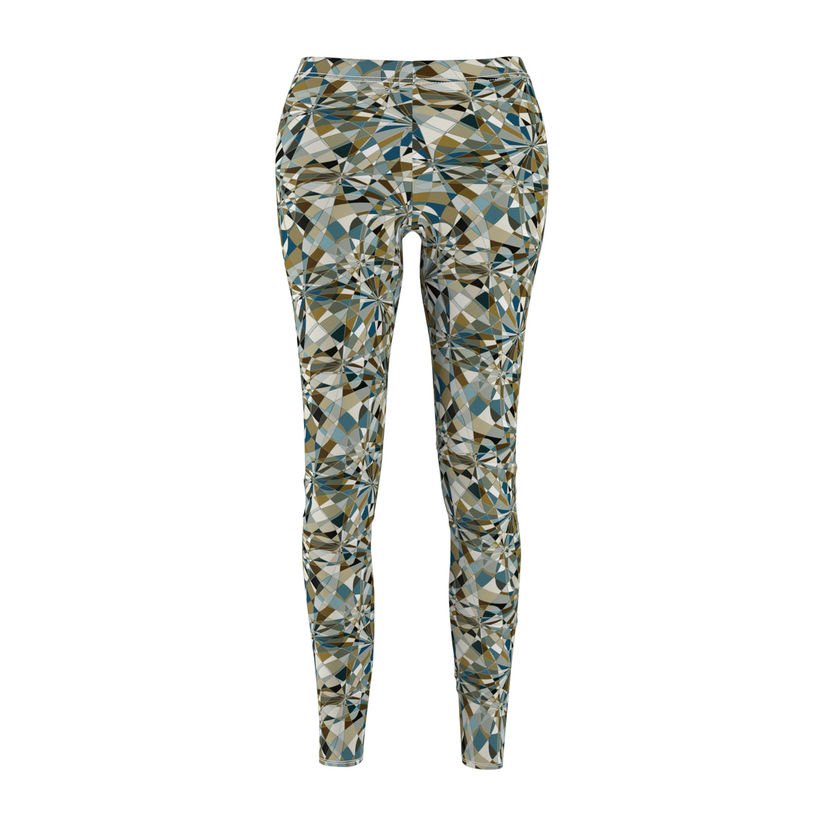 Women's Cut & Sew Casual Leggings "SPLINE" col. Mint Chocolate