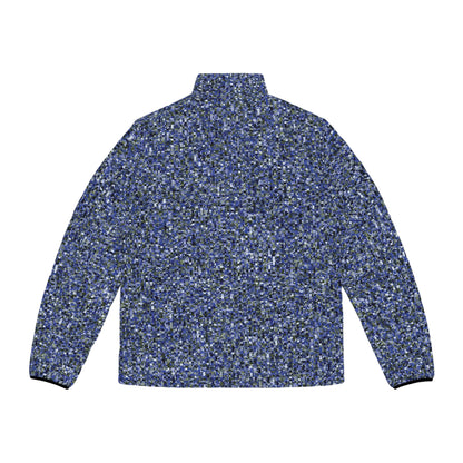 Men's Puffer Jacket "CAMOU-SCHATT" col. Cobalt Pulse - Jhane Barnes custom design