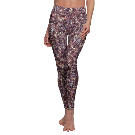 Women's Mid-rise Casual Leggings  "MEZZO" col Wine