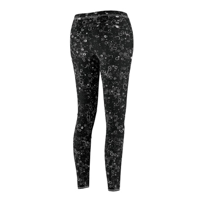 Women's Mid-rise Casual Leggings "ROUNDABOUT" col Black