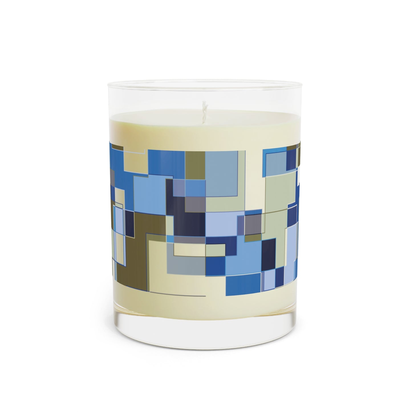 "POLYOMINOES" col. Blue Jeans  Scented Candle - choose from three scents, 11oz