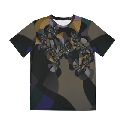 Men's Brushed poly Tee  "MONDRIAN SPACE" (short sleeve)