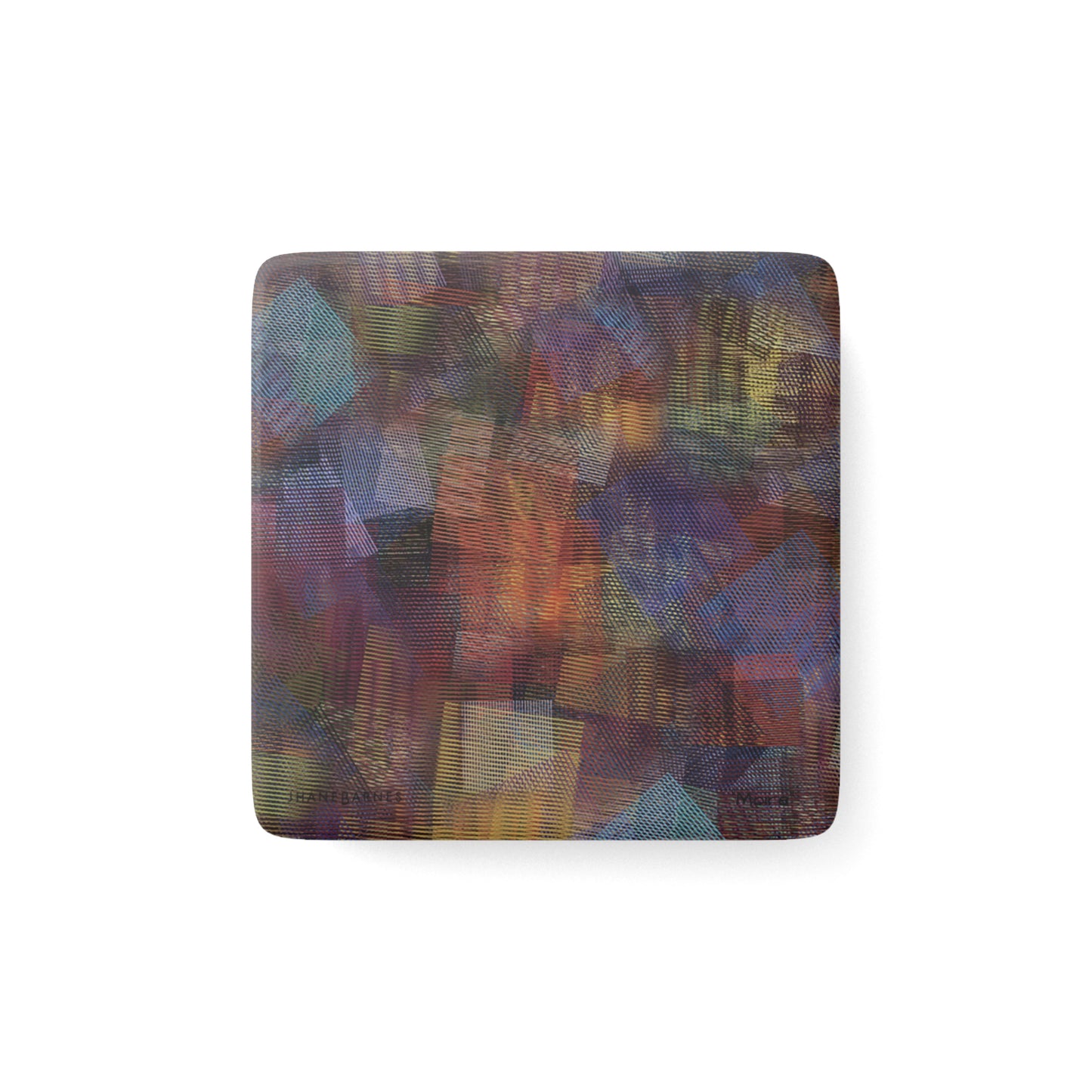 Porcelain Magnet, Square "MOIRE" col Varicolor