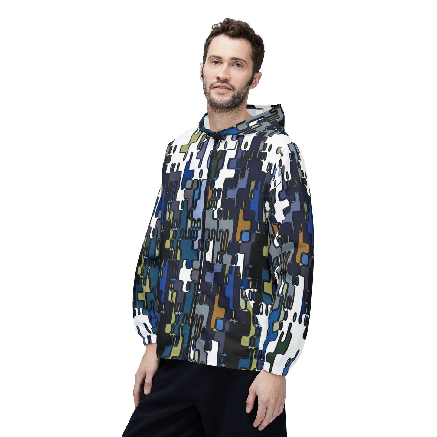 Windbreaker Jacket "CIRCUIT" col. Blue Jeans