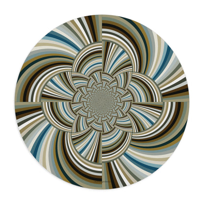 Mouse Pad (Round or Rectangle) "STRIPE INVERSION" col Mint Chocolate