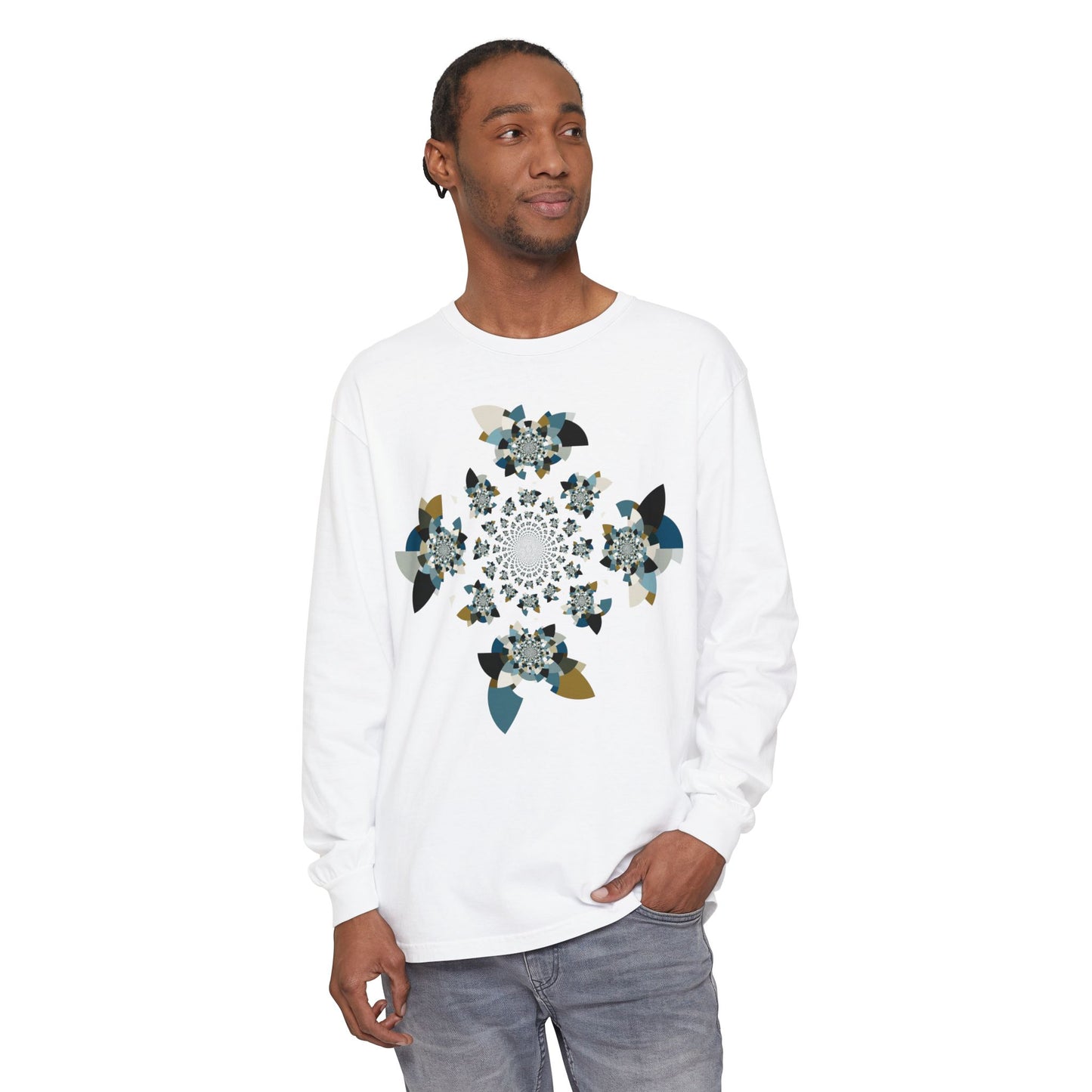 Unisex Long Sleeve T-Shirt "FLORAHEDRON" Perfect for Casual Comfort and Unique Style