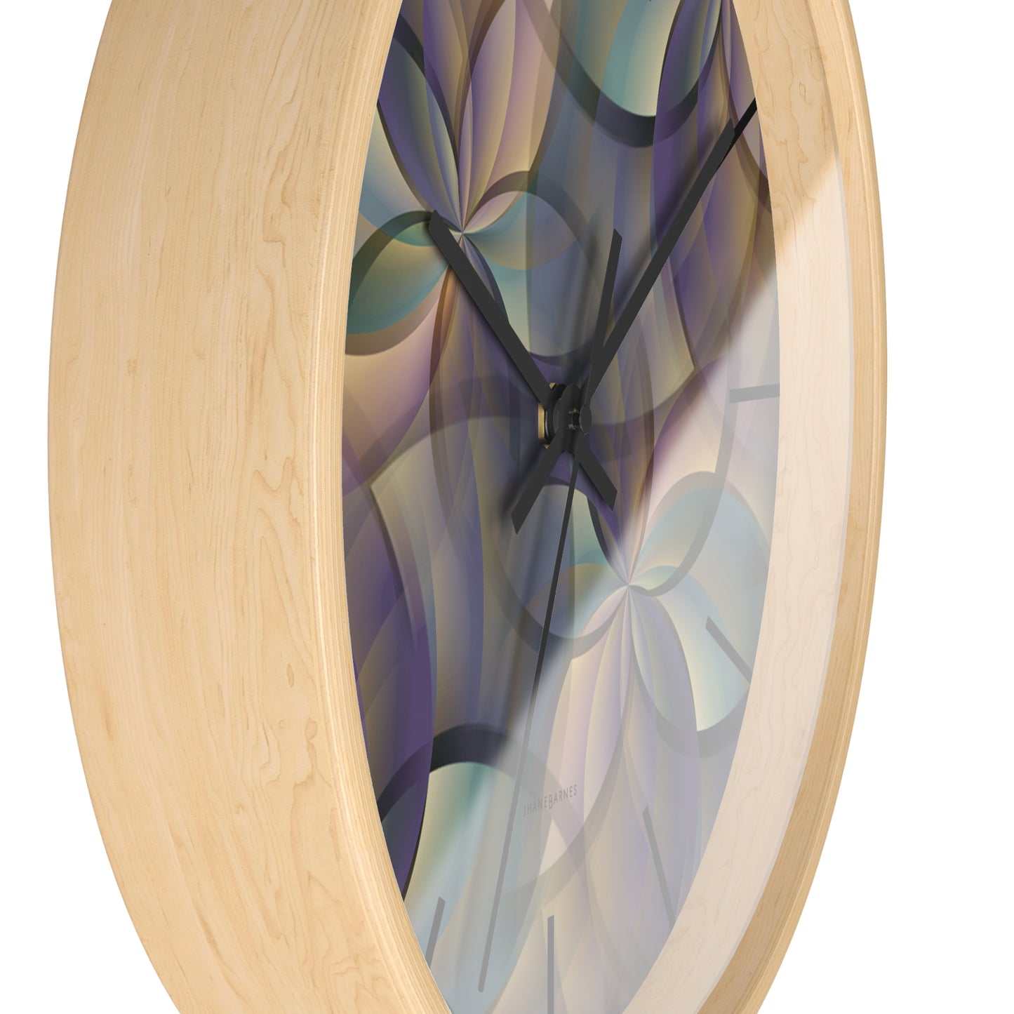 "FLORA" col Desert  - Jhane Barnes custom designed Wall Clock. *Click to select your base color + hands that best matches your space