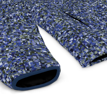 Men's Puffer Jacket "CAMOU-SCHATT" col. Cobalt Pulse - Jhane Barnes custom design