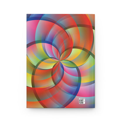 Hardcover Journal Notebook "RAINBOW FLOWER"