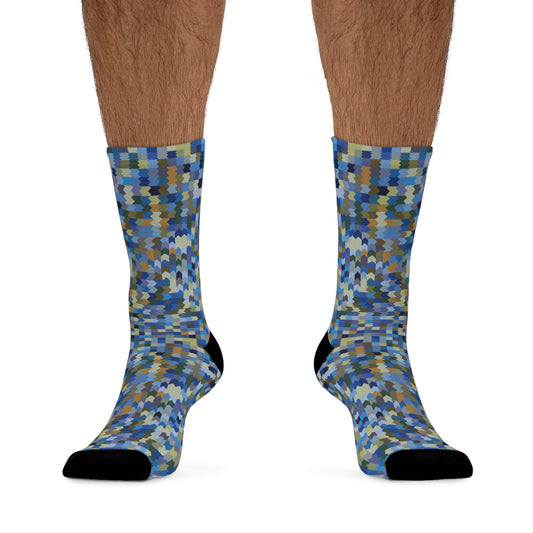 Recycled Poly Socks  "RICKRACK" Jhane Barnes custom design