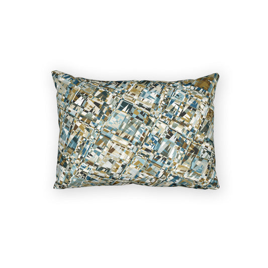 Cotton Pillow Sham "MADRAS MAYHEM" col. Chocolate Mint