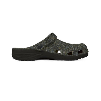 EVA Foam Rubber Shoes, Jhane Barnes design "TEXTURE" col. Camo