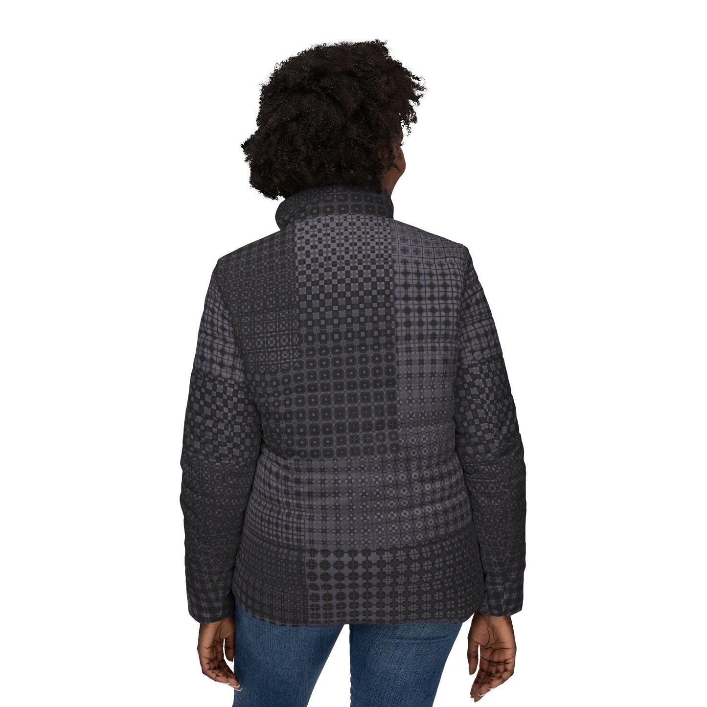 Women’s Puffer Jacket "FREQUENCY" col-4  Jhane Barnes custom design