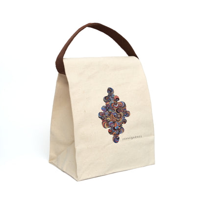 Canvas Lunch Bag With Strap "FRACTAL MEDALLION" col. Varicolor
