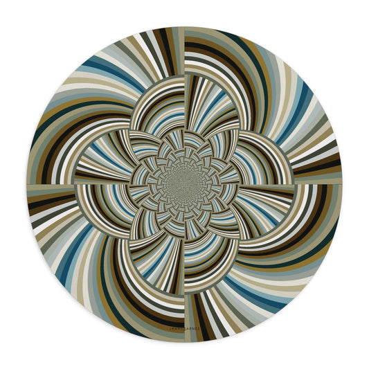 Mouse Pad (Round or Rectangle) "STRIPE INVERSION" col Mint Chocolate