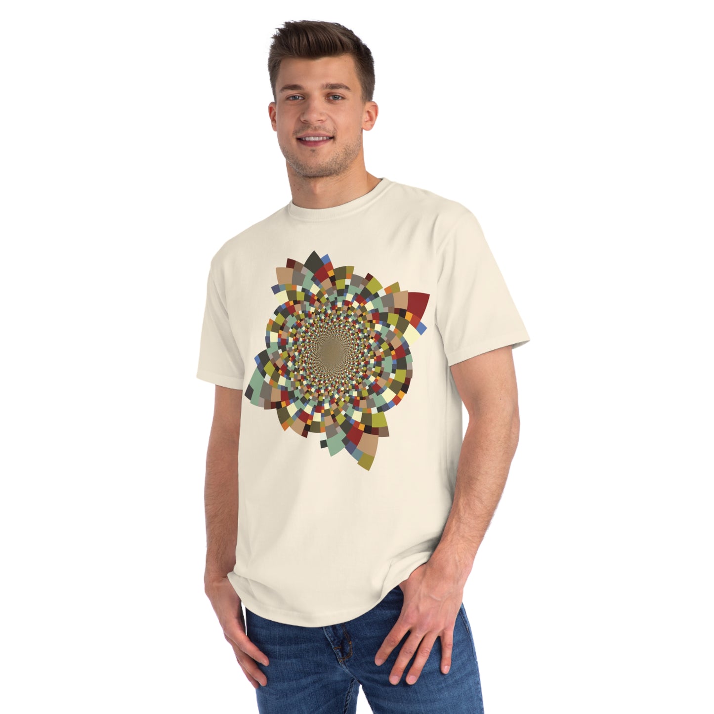 Organic Unisex Classic T-Shirt with Vibrant Schatt Pattern (multiple colors)