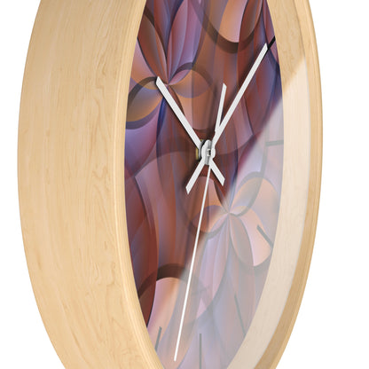 "FLORA" col Red Rock  -  Jhane Barnes custom designed Wall Clock. *Click to select your base color + hands that best matches your space