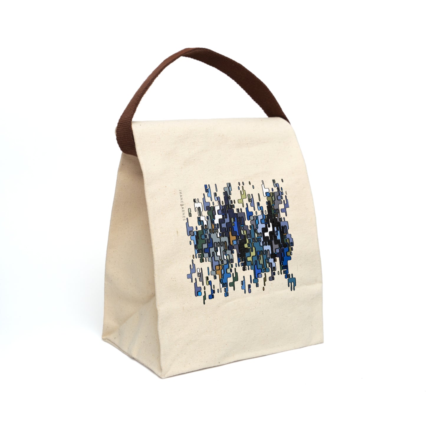 Canvas Lunch Bag With Strap "CIRCUIT" col. Blue jeans
