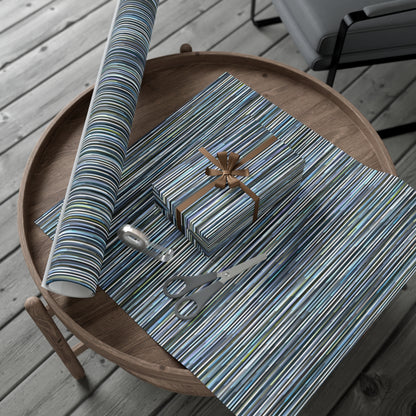 "BANDWIDTH STRIPE" Blue - Gift Wrap Paper