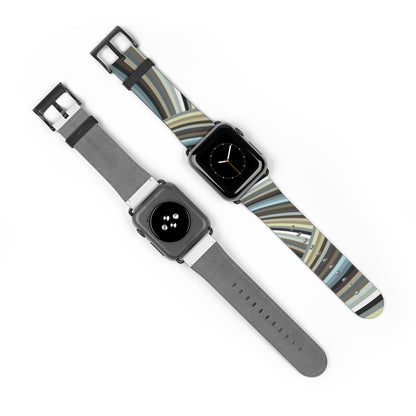 Vibrant Watch Band "STRIPE INVERSION" col. Mint Chocolate Sport Strap for Fitness Lovers