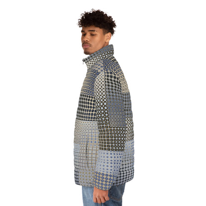 Men's Puffer Jacket "FREQUENCY" col. Moss Behaving. Jhane Barnes custom design