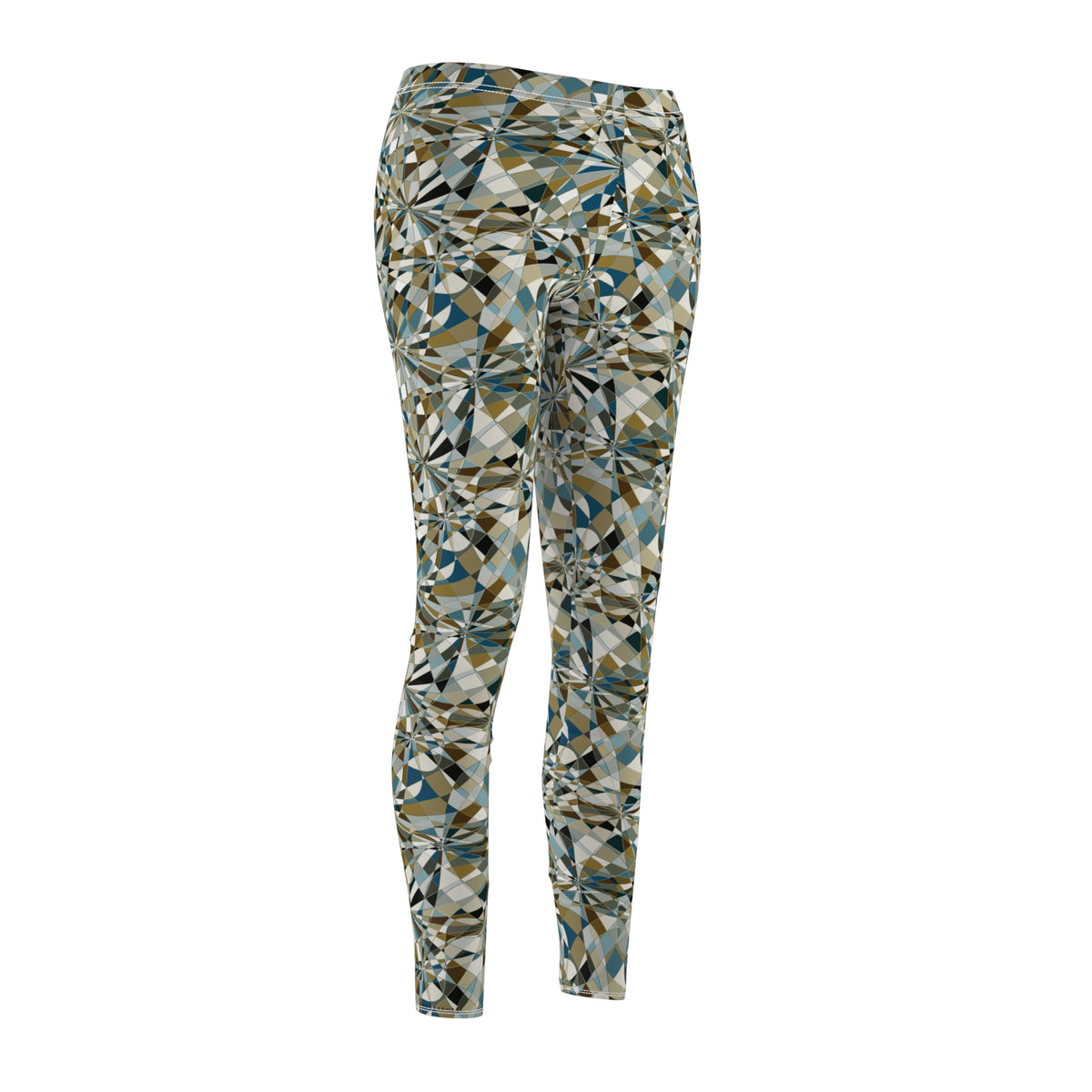 Women's Cut & Sew Casual Leggings "SPLINE" col. Mint Chocolate