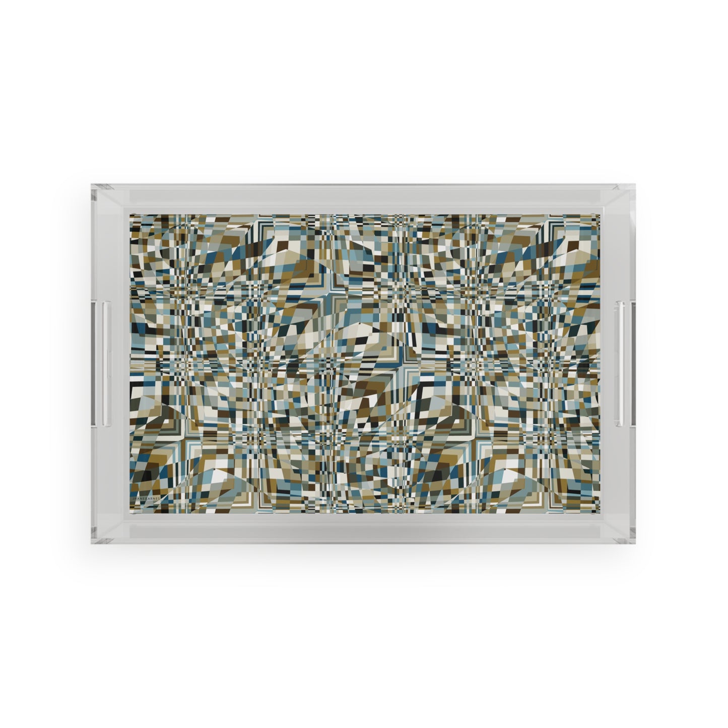 Acrylic Serving Tray "QUAD" color Mint Chocolate