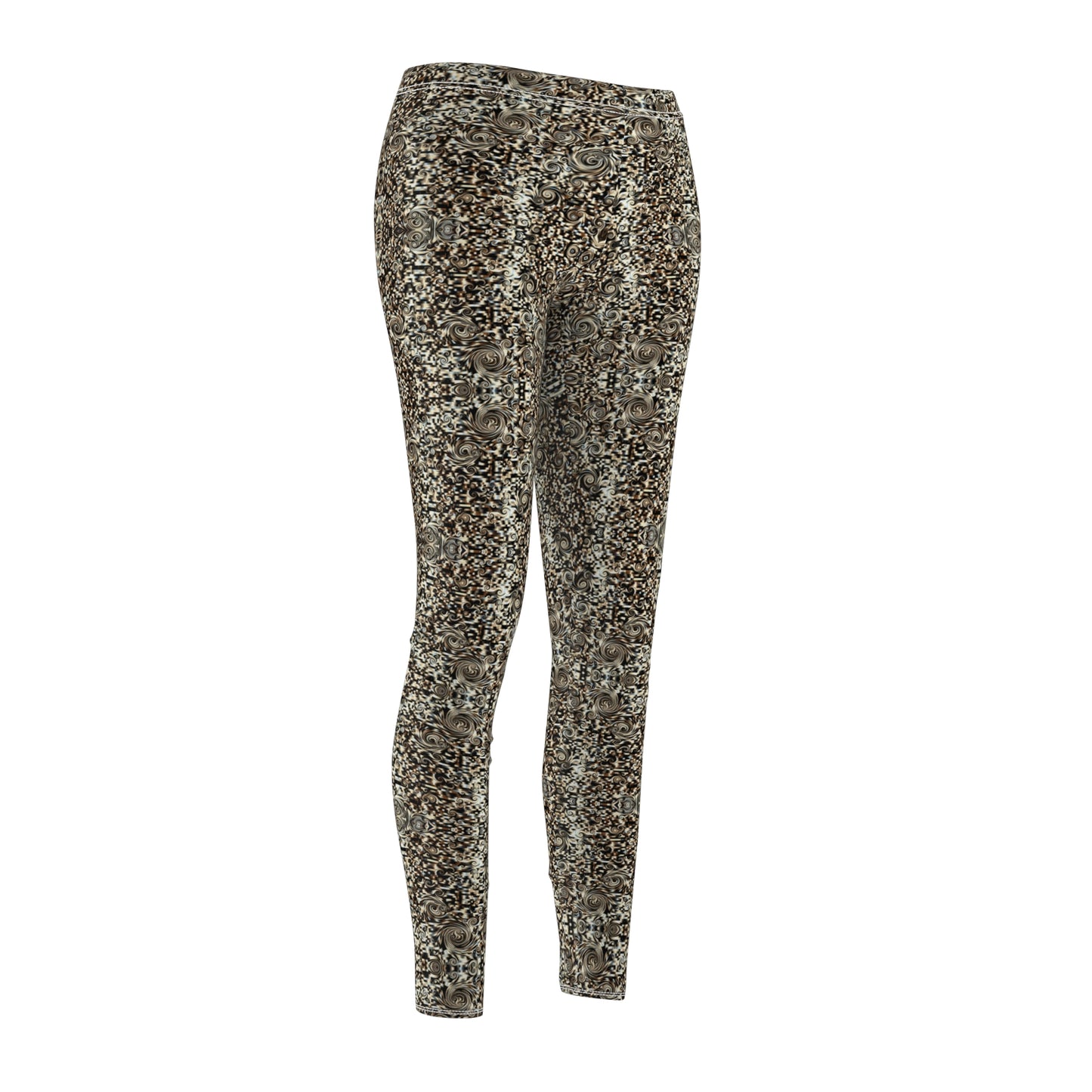 Women's Cut & Sew Casual Leggings "SWIRLS"