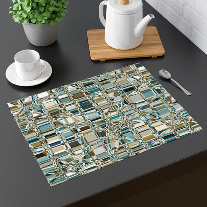 "WRAP" col Mint Chocolate Placemat Jhane Barnes custom deisgn