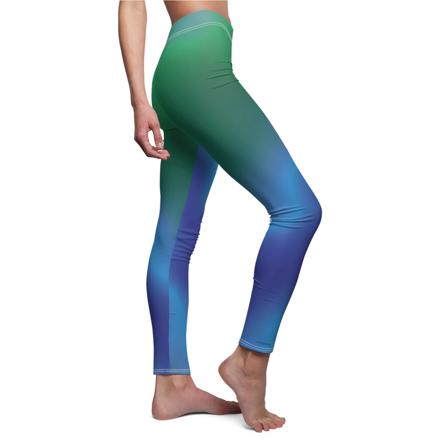 Women's Cut & Sew Casual Leggings "DIAGONAL GRADIENT"