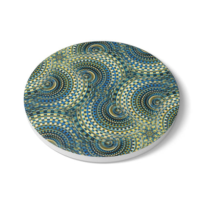 Ceramic Coaster "LAYERED GEARS"