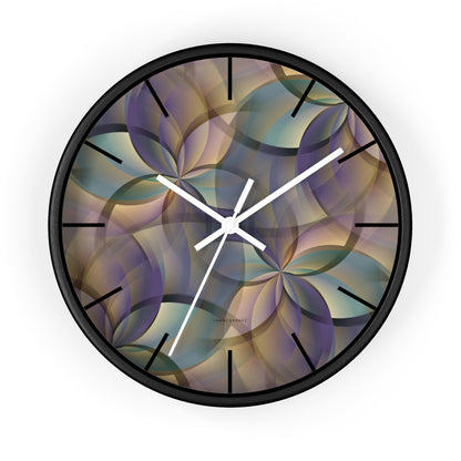 "FLORA" col Desert  - Jhane Barnes custom designed Wall Clock. *Click to select your base color + hands that best matches your space