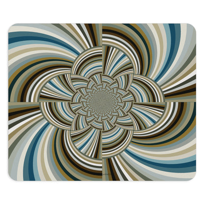 Mouse Pad (Round or Rectangle) "STRIPE INVERSION" col Mint Chocolate