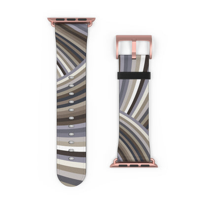 Vibrant Watch Band "STRIPE INVERSION" col. Neutral Nexus Sport Strap for Fitness Lovers