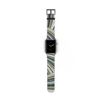 Vibrant Watch Band "STRIPE INVERSION" col. Mint Chocolate Sport Strap for Fitness Lovers