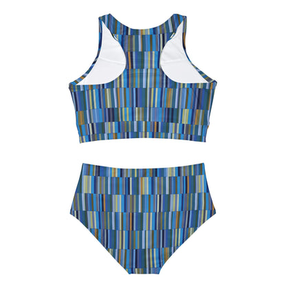 Sporty Bikini Set "SHEAR FORCES" col Blue Jenas