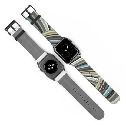 Vibrant Watch Band "STRIPE INVERSION" col. Mint Chocolate Sport Strap for Fitness Lovers