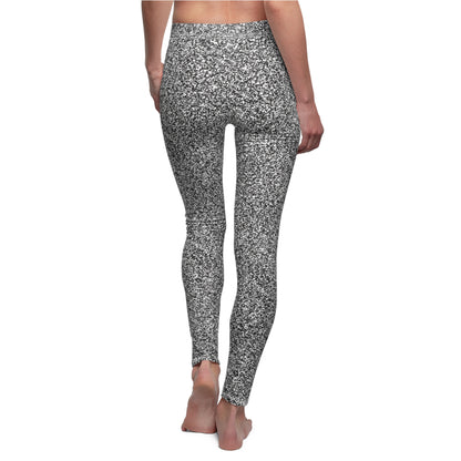Women's Cut & Sew Casual Leggings "MAGIC SQUARE" col. Black & White